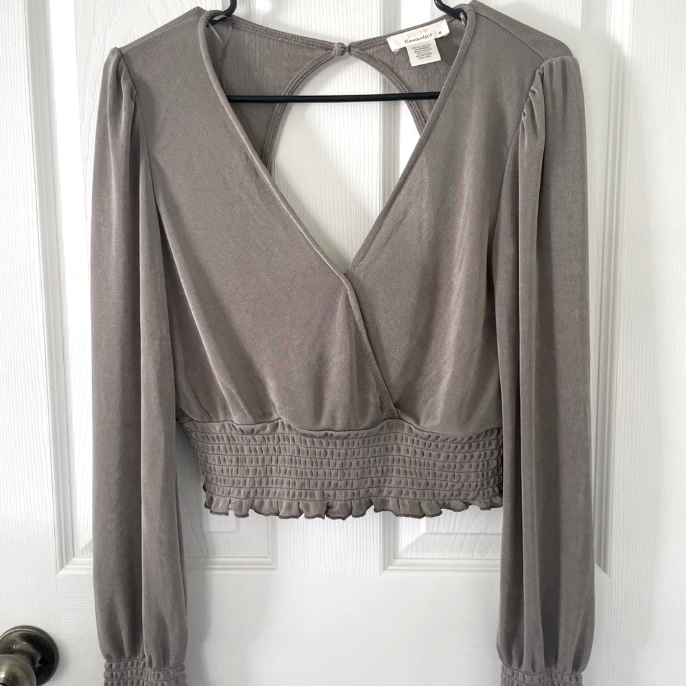 Long-Sleeve Crop Top
